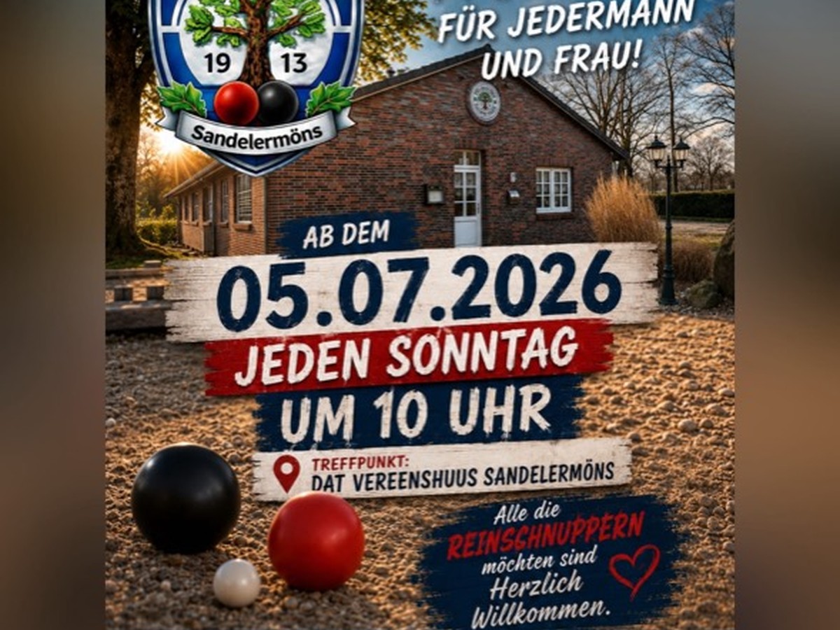 Training für jedermann und Frau ab 05.07.2026 jeden Sonntag um 10 Uhr